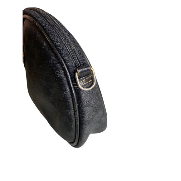 Vintage Gucci GG Black Canvas Crossbody NO STRAP With Zipper Closure & Gold-Tone - Picture 4 of 14